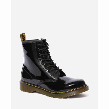 Dr Martens 1460 Patent Kožené Lace Up - Cierne Cizmy Detske, DR0419